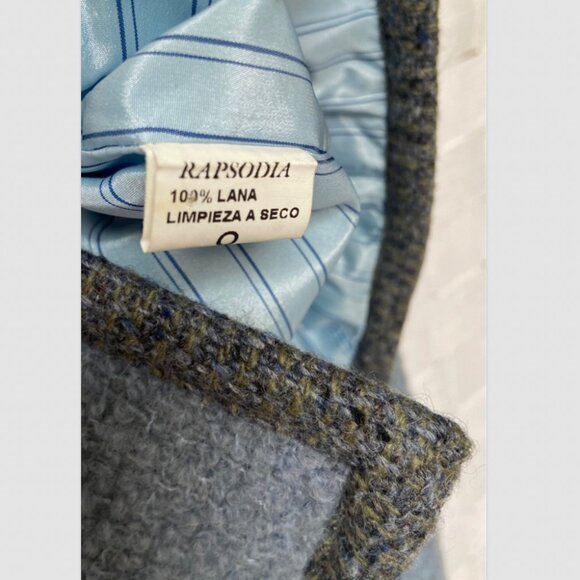 Rapsodia Blue Wool Blazer Size XS - Picture 6 of 6